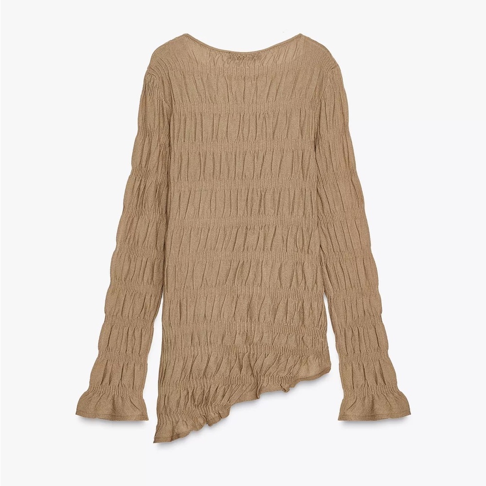 ZARA RUCHED KNIT TOP - Picture 5 of 12